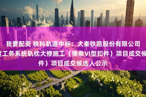 我要配资 铁科轨道中标：大秦铁路股份有限公司2025年度工务系统轨枕大修施工（弹条Ⅵ型扣件）项目成交候选人公示